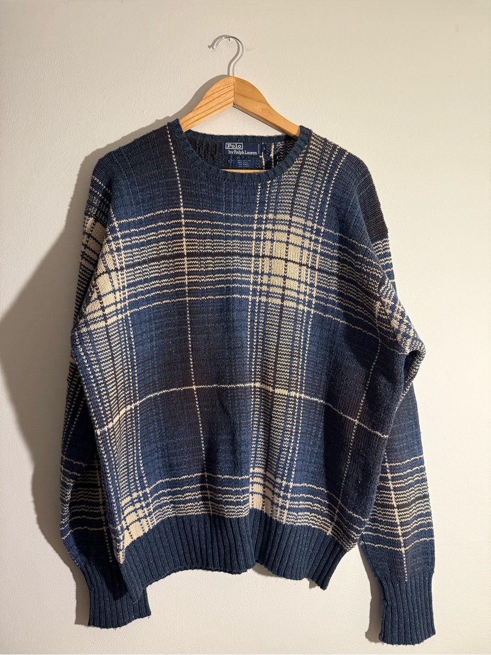 Vintage 1990s Polo by Ralph Lauren Plaid Sweater